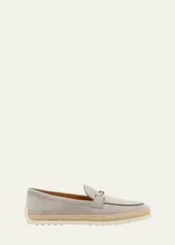 Tod'sGomma Suede T-Ring Espadrille Driver Loafers