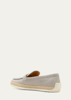 Tod'sGomma Suede T-Ring Espadrille Driver Loafers