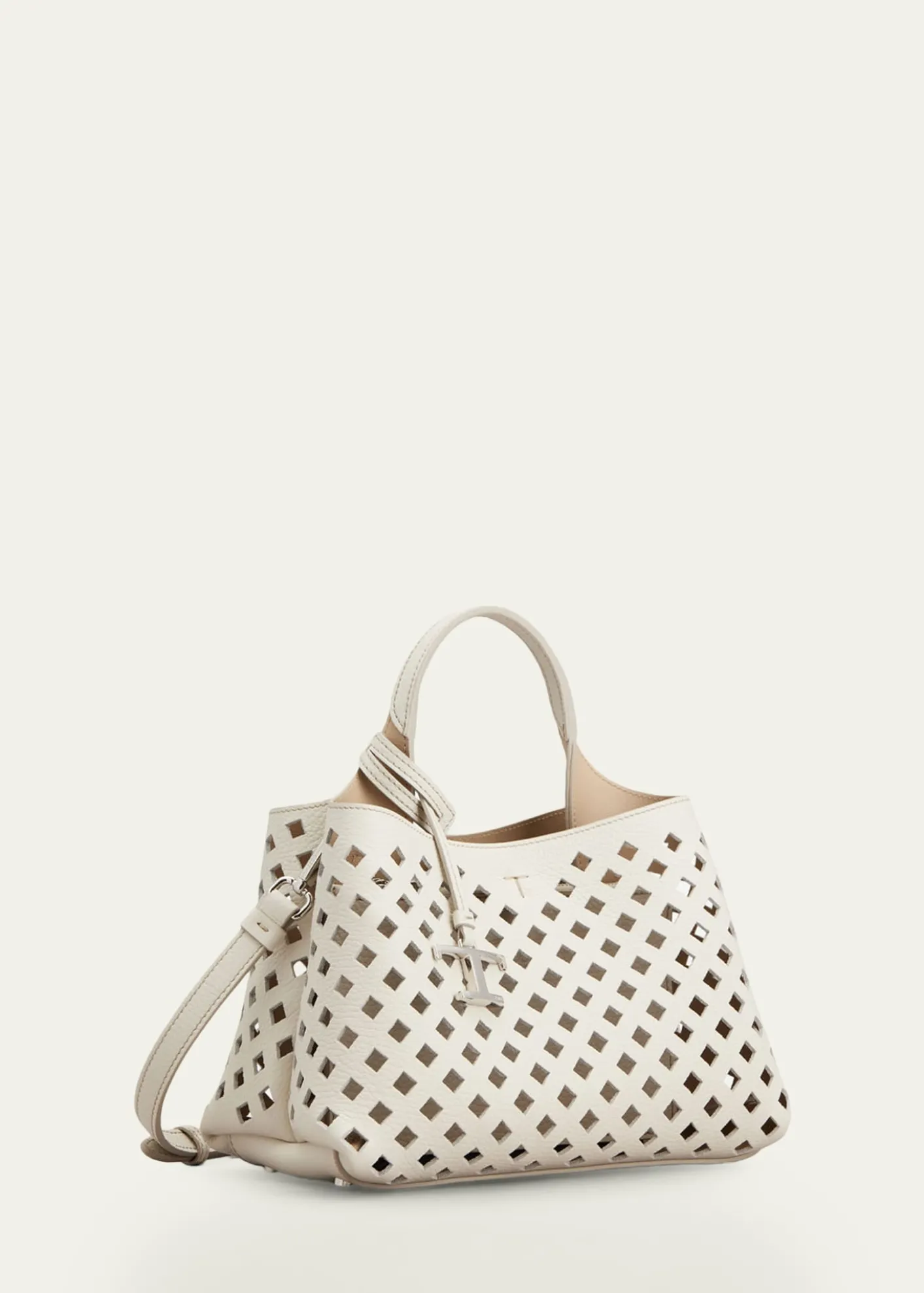 Tod'sMicro Timeless T Cutout Leather Shoulder Bag