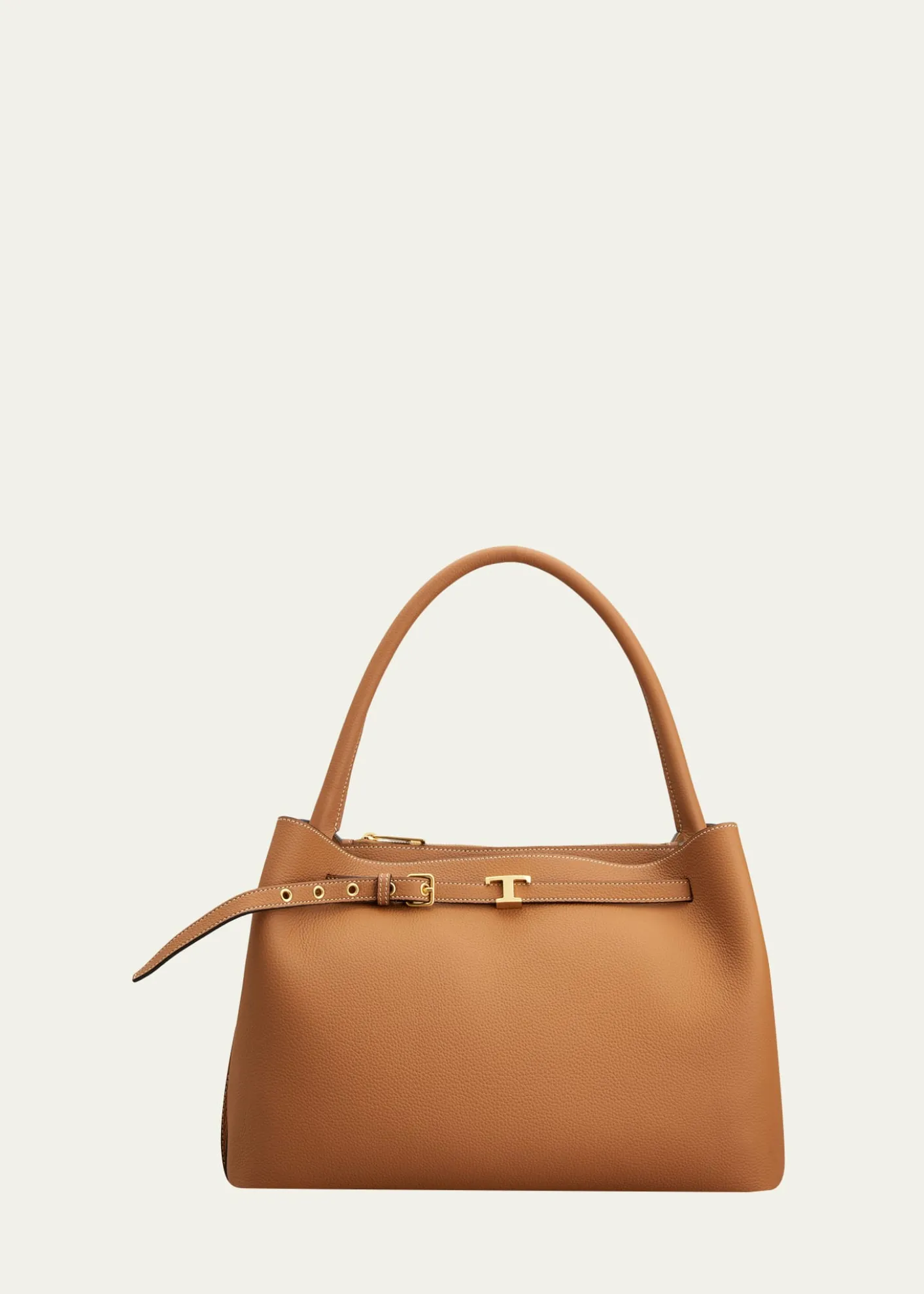 Tod'sSmall Timeless T Belted Leather Shoulder Bag