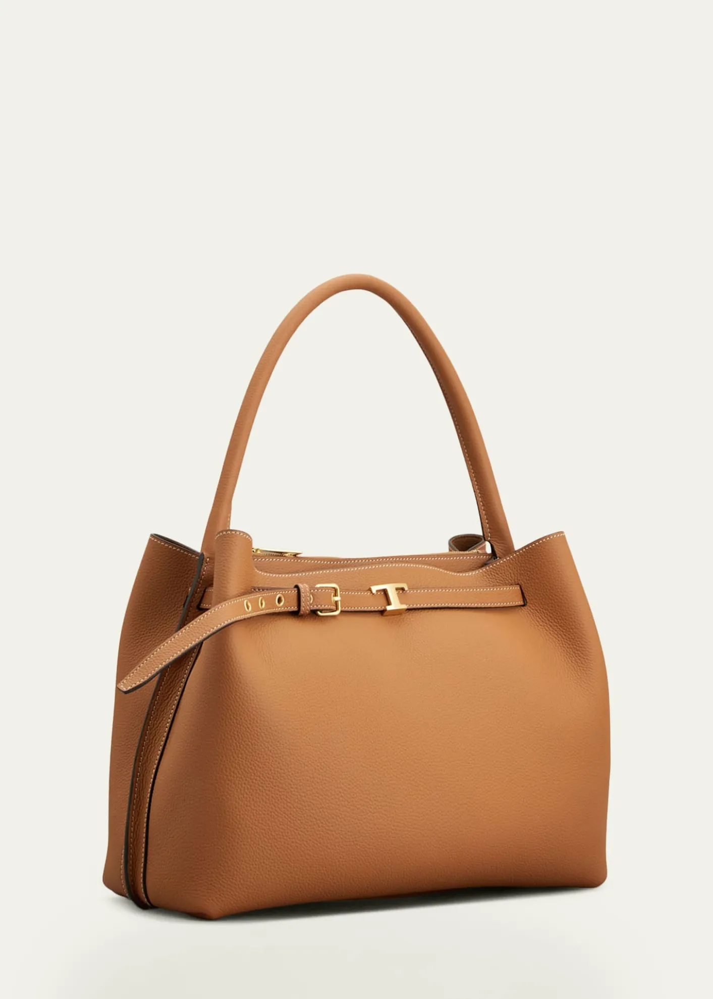 Tod'sSmall Timeless T Belted Leather Shoulder Bag