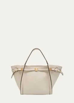 Tod'sSmall Timeless T Belted Leather Shopping Tote Bag
