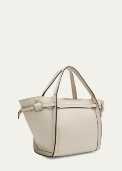 Tod'sSmall Timeless T Belted Leather Shopping Tote Bag