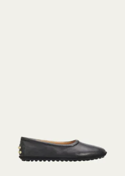 Tod'sStudded Nappa Leather Ballerina Flats
