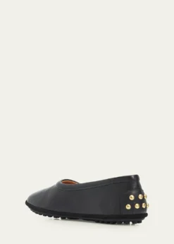 Tod'sStudded Nappa Leather Ballerina Flats