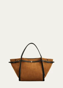 Tod'sT Timeless Belted Suede Shopping Tote Bag