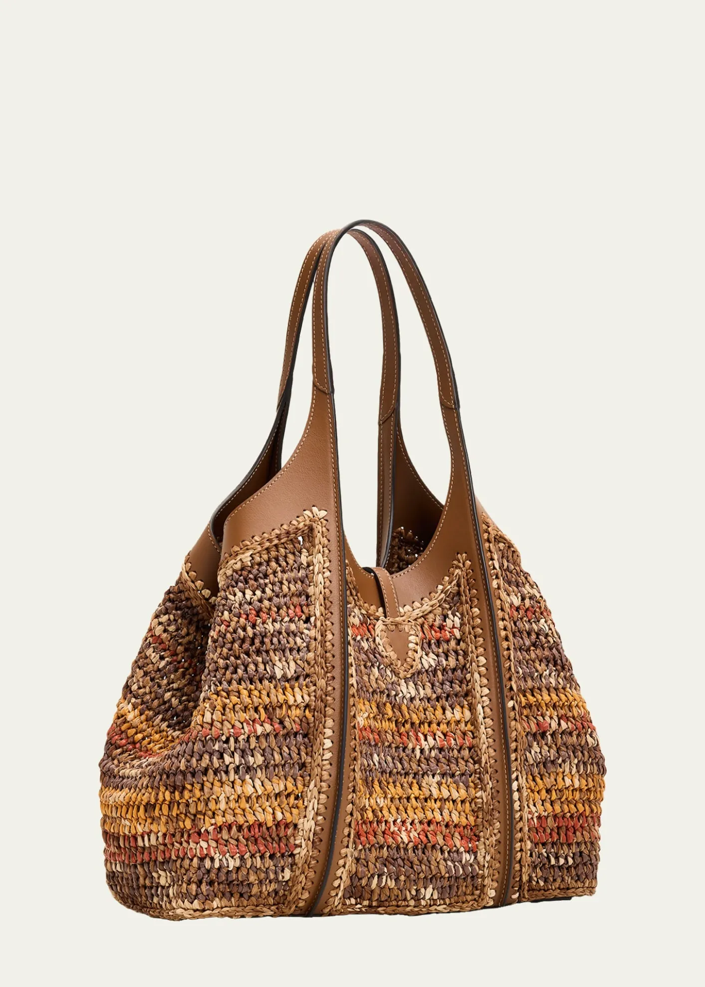 Tod'sT Timeless Raffia Shopping Tote Bag
