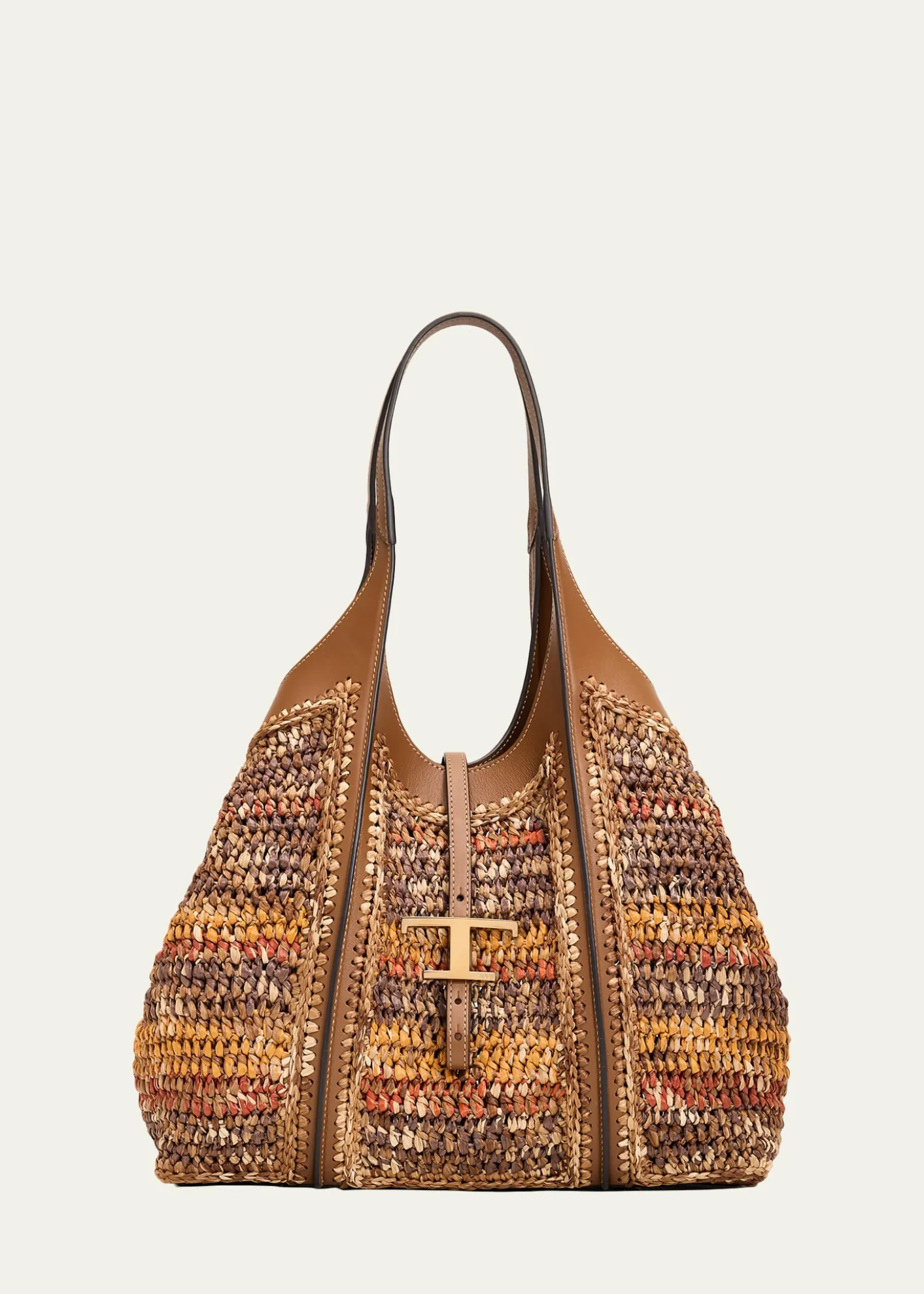 Tod'sT Timeless Raffia Shopping Tote Bag