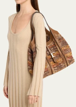 Tod'sT Timeless Raffia Shopping Tote Bag