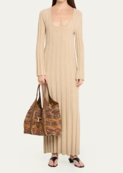 Tod'sT Timeless Raffia Shopping Tote Bag