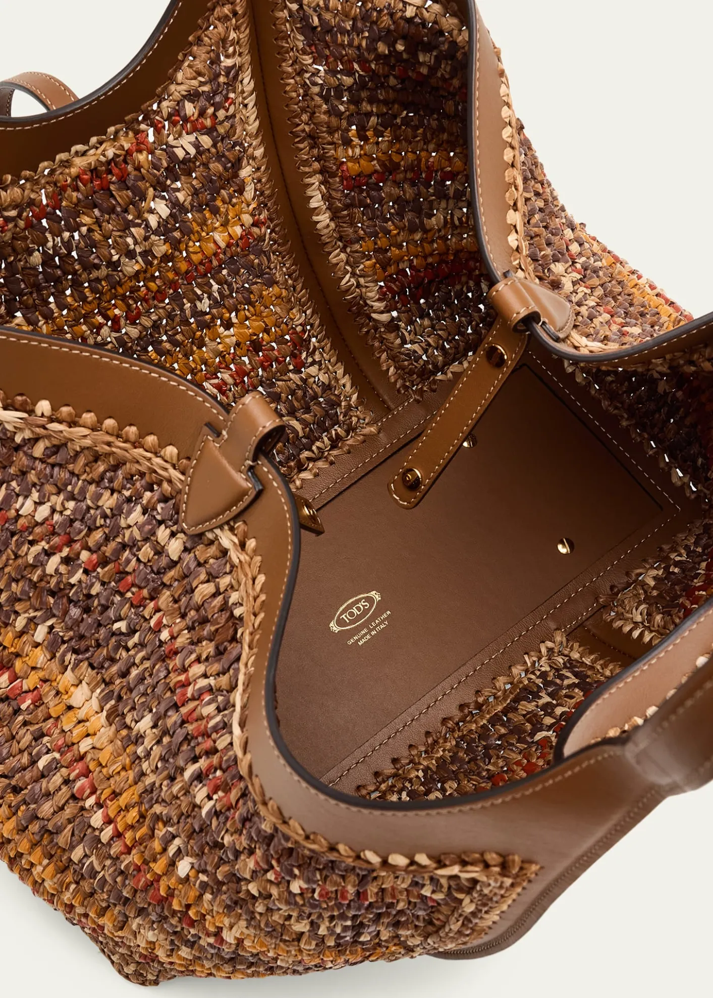 Tod'sT Timeless Raffia Shopping Tote Bag
