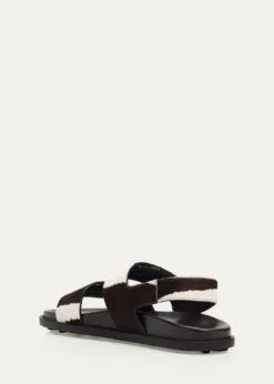 Tod'sZebra-Printed Calf Hair Slingback Sandals