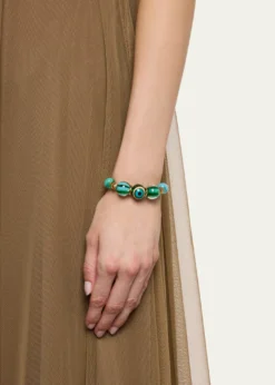 TOHUM DesignTohum One-of-a-Kind Charm Bracelet, Yellow-Turquoise