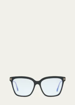 TOM FORDBlue Blocking Two-Tone Acetate Square Glasses