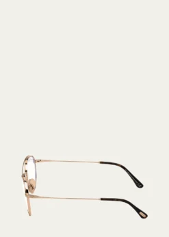 TOM FORDBlue Light Blocking Titanium Aviator Optical Glasses