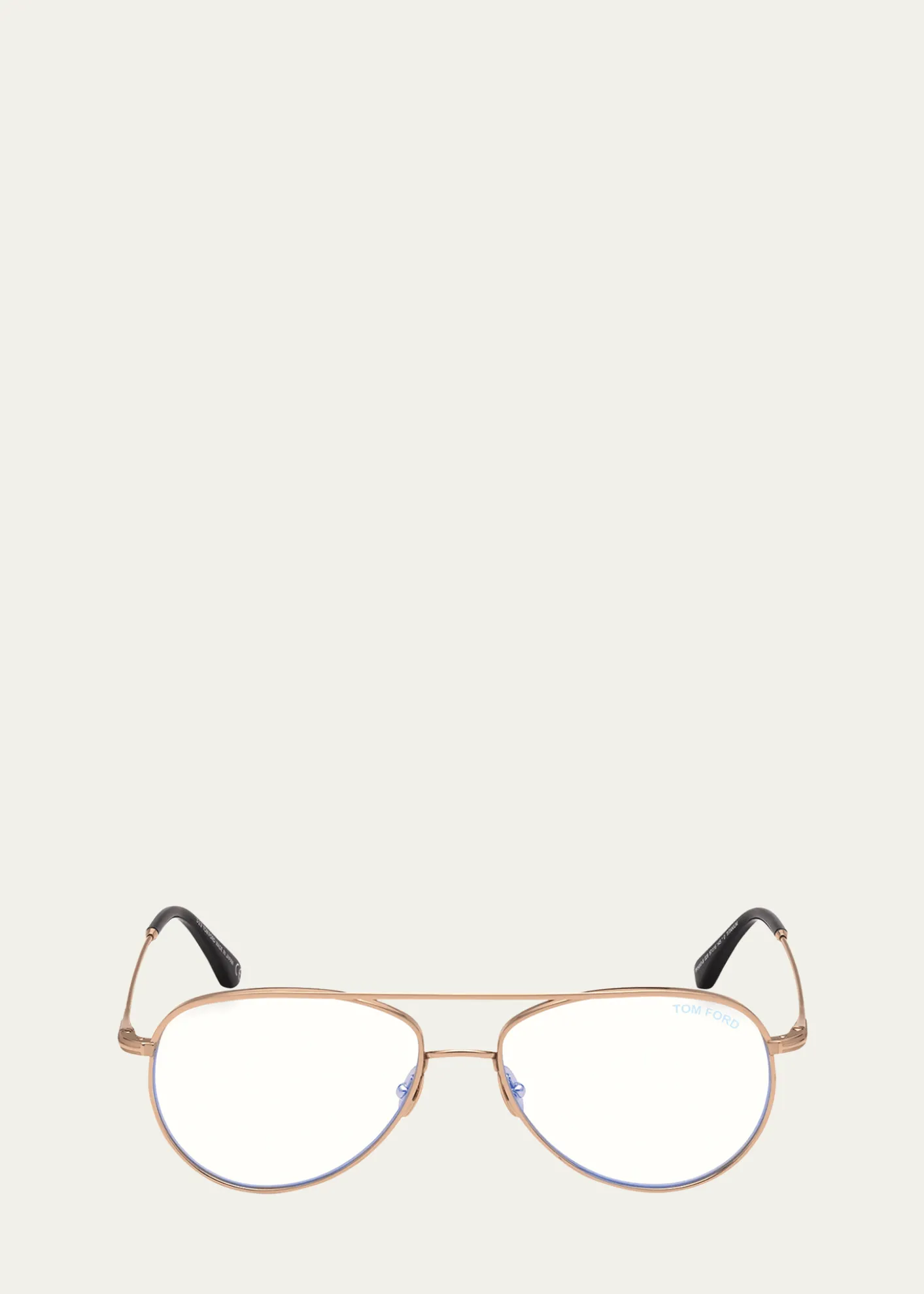 TOM FORDBlue Light Blocking Titanium Aviator Optical Glasses