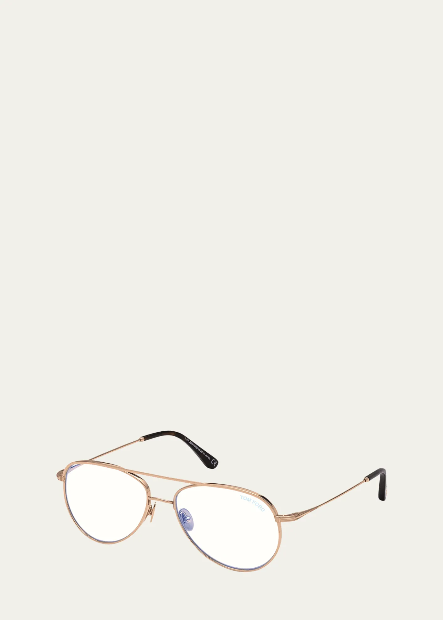 TOM FORDBlue Light Blocking Titanium Aviator Optical Glasses