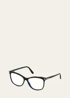TOM FORDBlue-Light Blocking Square Acetate Convertible Optical Glasses
