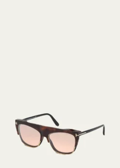TOM FORDBlue-Light Blocking Square Acetate Convertible Optical Glasses