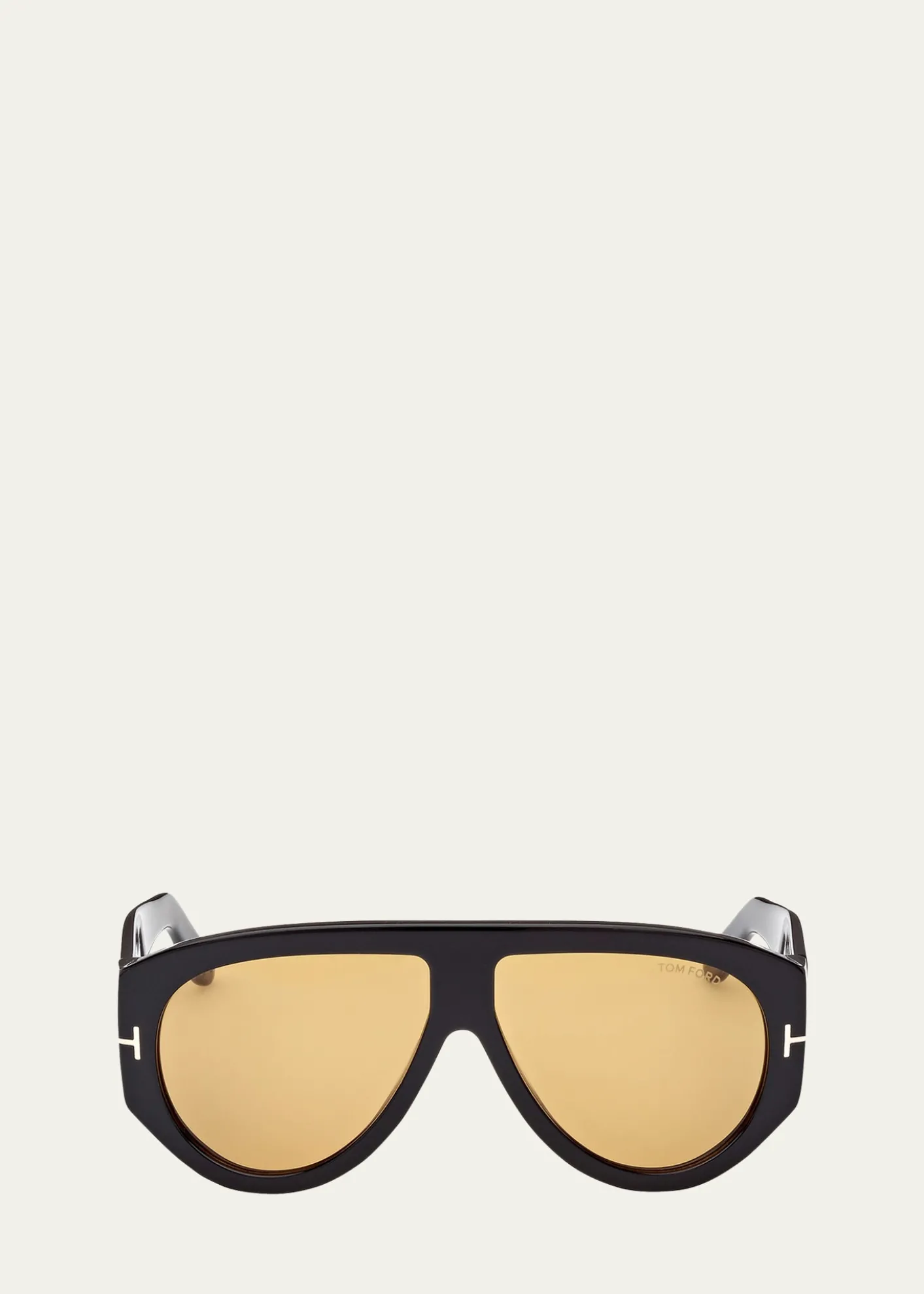 TOM FORDBronson T-Monogram Round Acetate Sunglasses