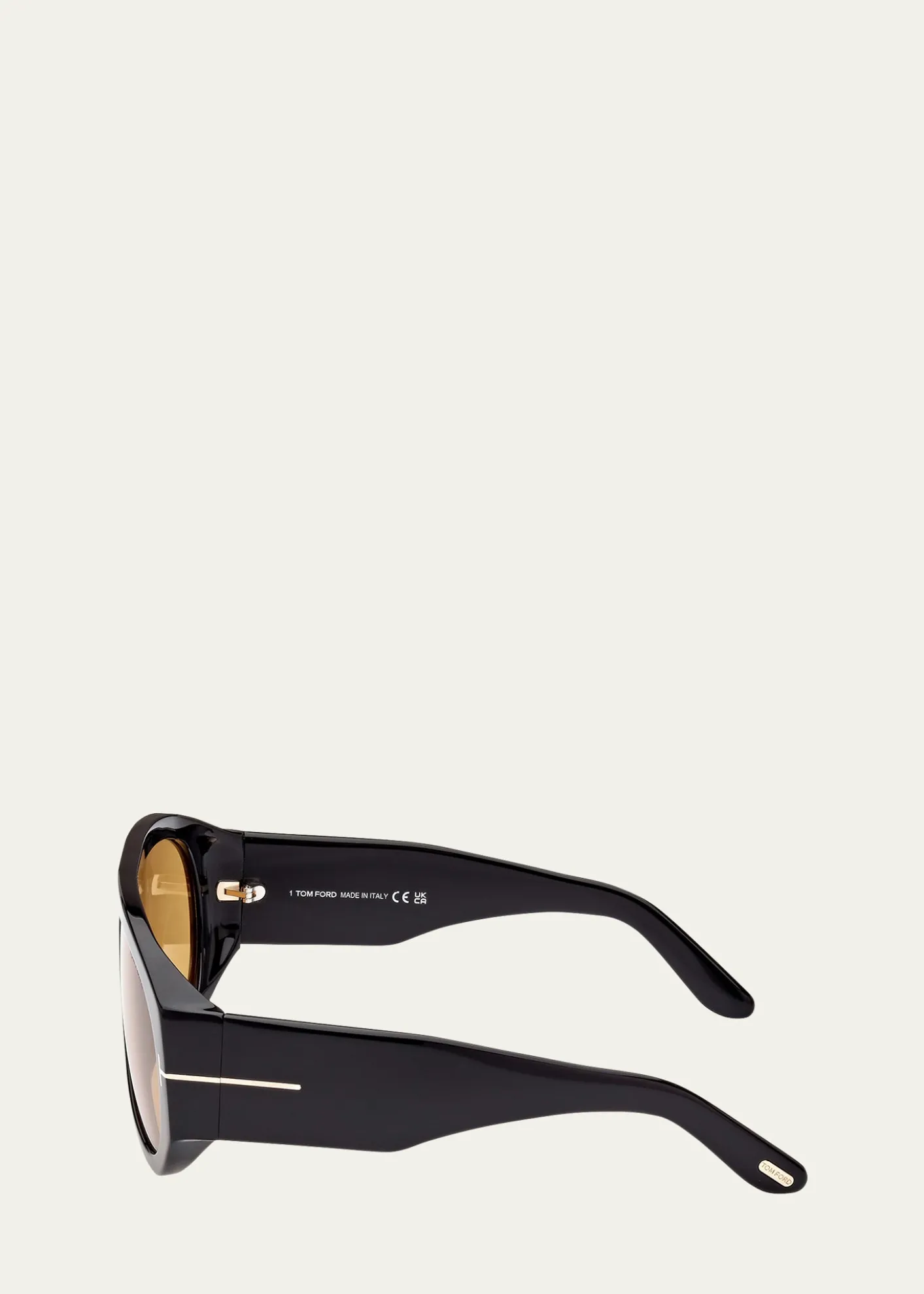 TOM FORDBronson T-Monogram Round Acetate Sunglasses