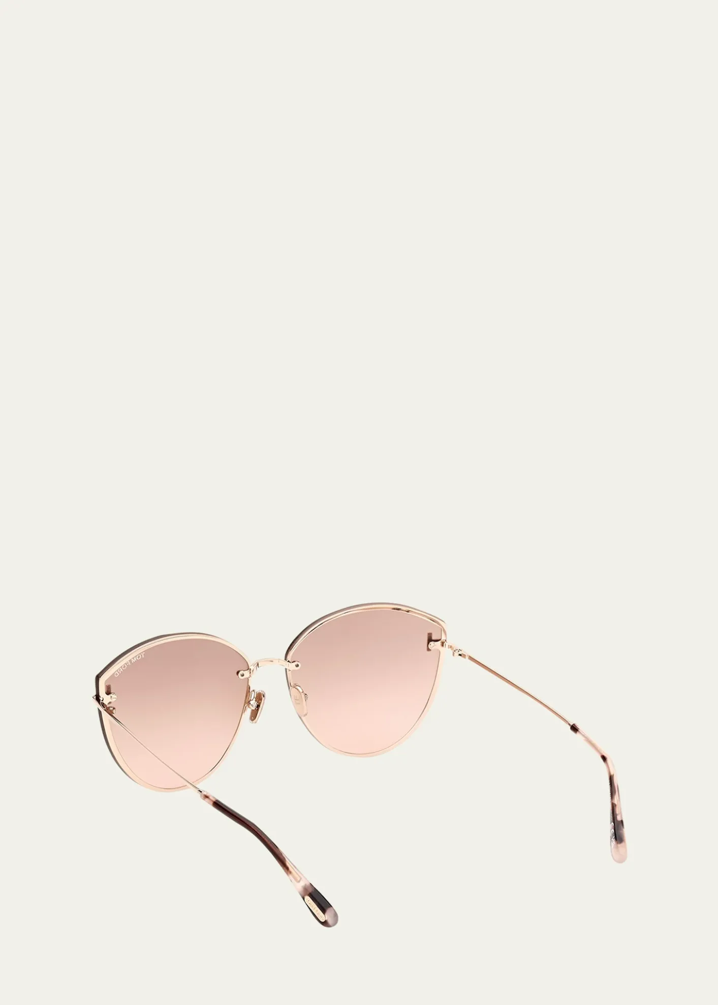 TOM FORDEvangeline Metal Cat-Eye Sunglasses