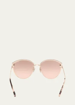 TOM FORDEvangeline Metal Cat-Eye Sunglasses
