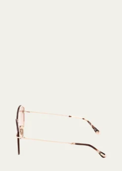 TOM FORDEvangeline Metal Cat-Eye Sunglasses