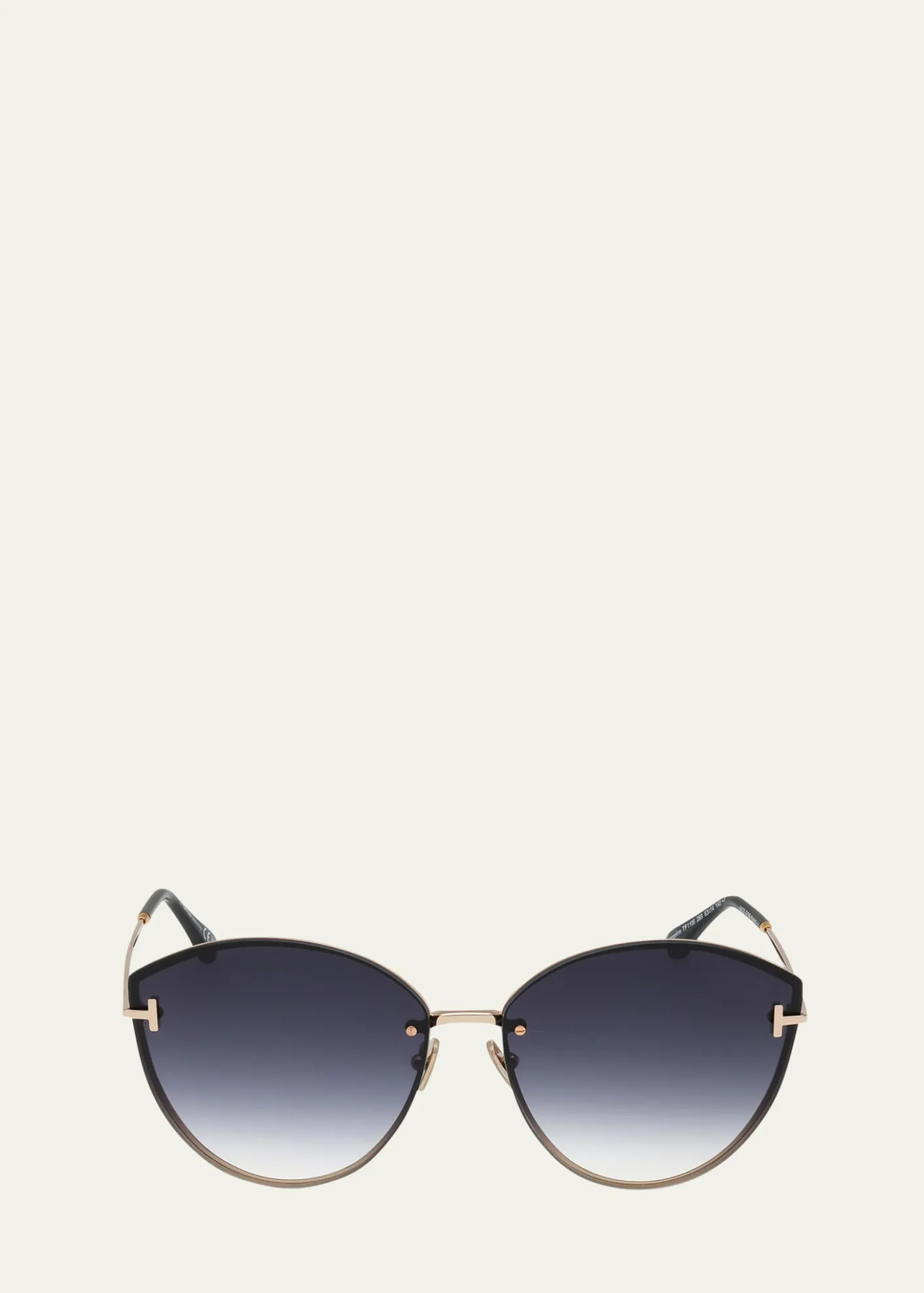 TOM FORDEvangeline Metal Cat-Eye Sunglasses
