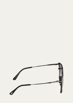 TOM FORDFaryn Dramatic Metal Cat-Eye Sunglasses