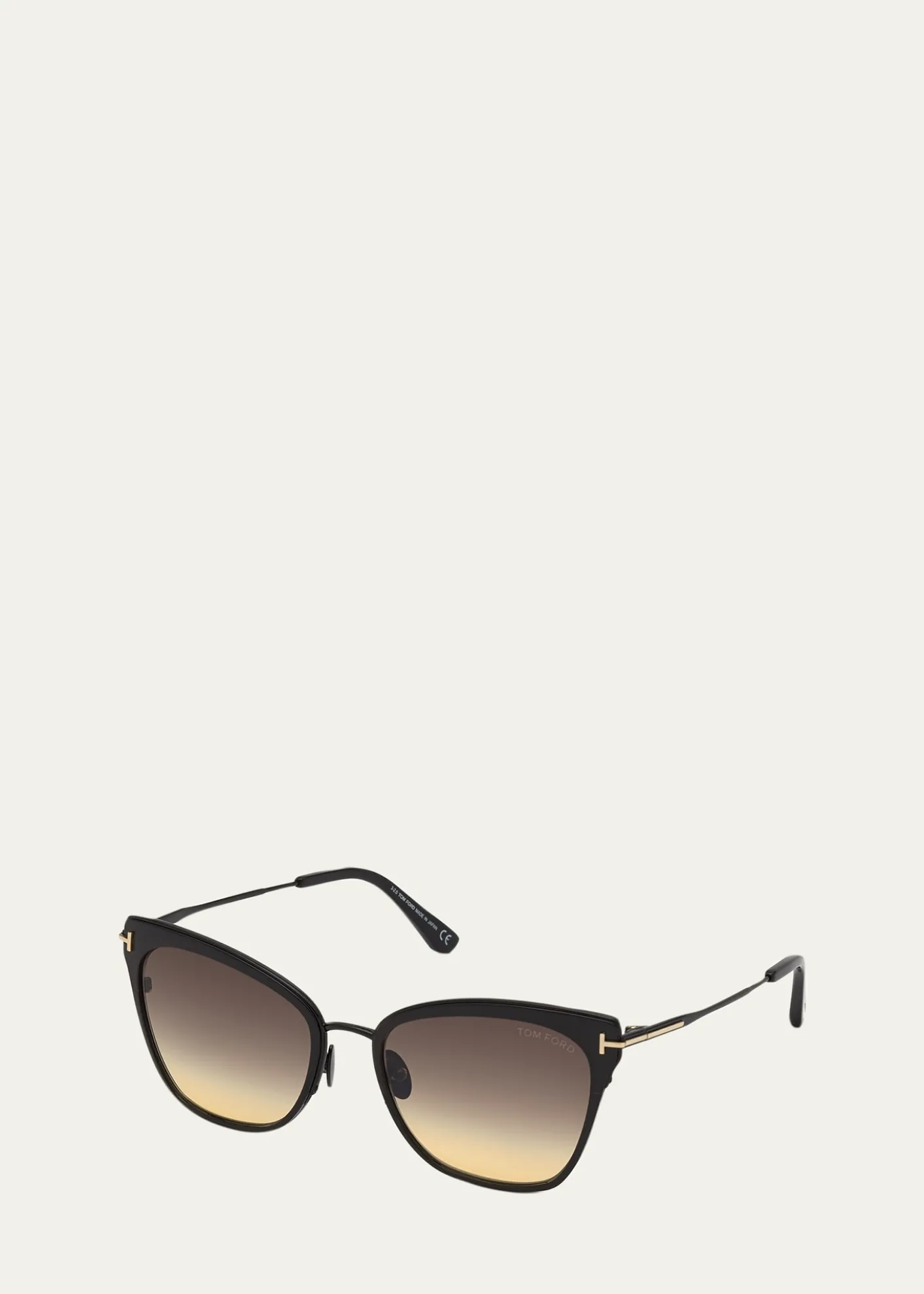 TOM FORDFaryn Dramatic Metal Cat-Eye Sunglasses