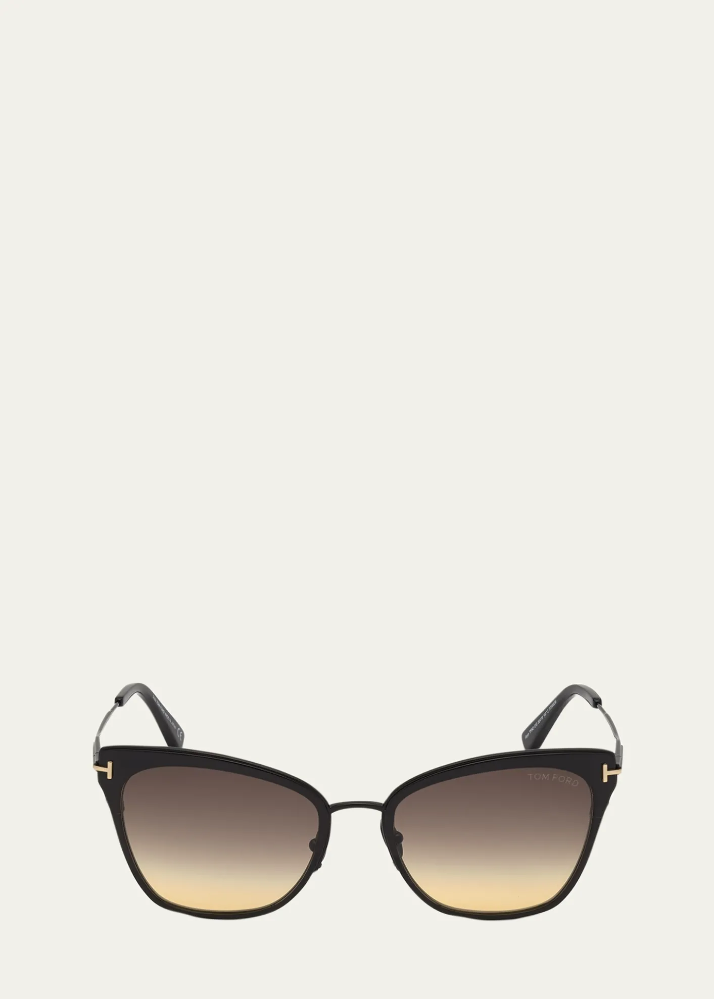 TOM FORDFaryn Dramatic Metal Cat-Eye Sunglasses