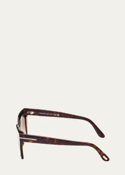 TOM FORDHavana Acetate Cat-Eye Sunglasses