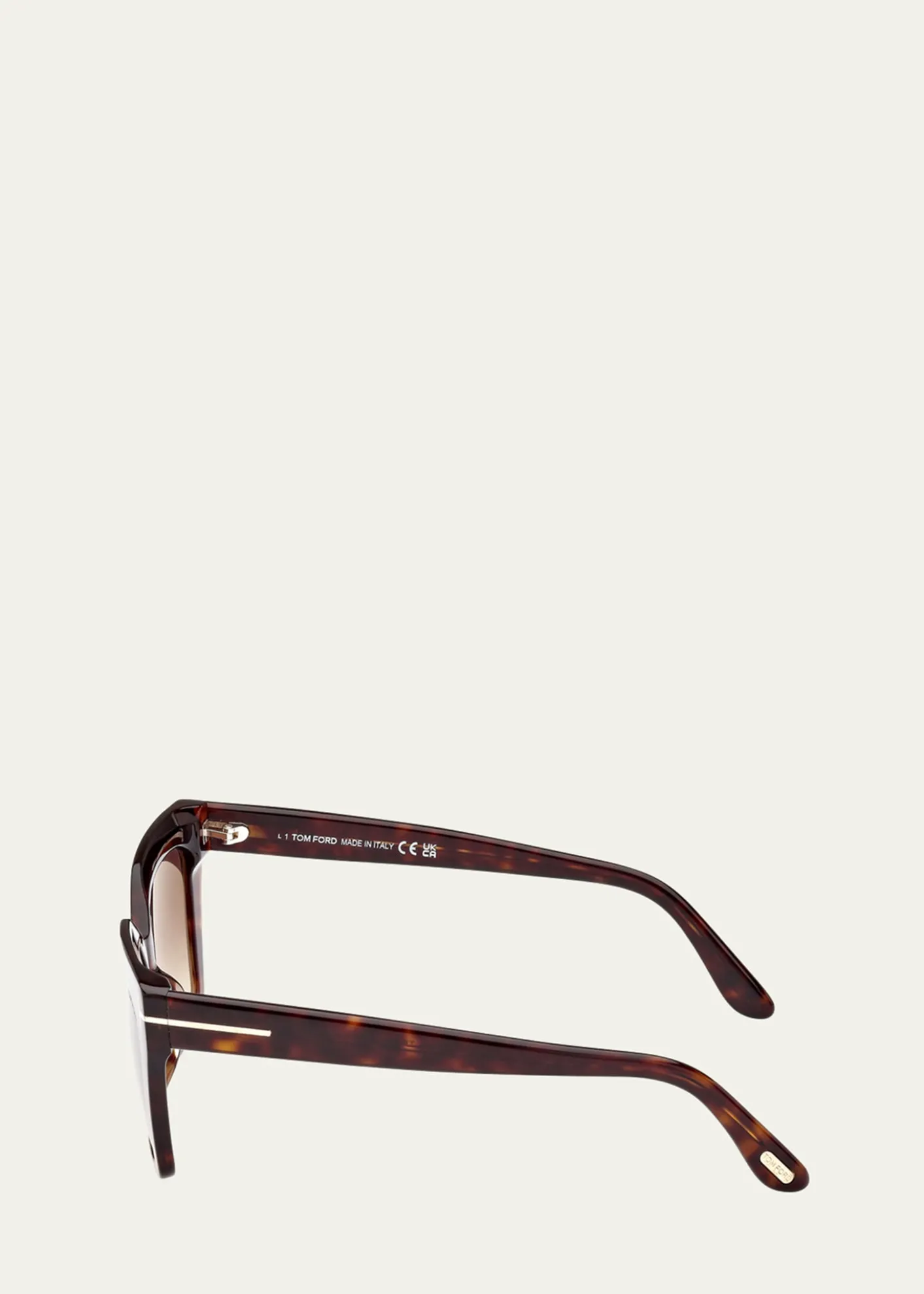 TOM FORDHavana Acetate Cat-Eye Sunglasses