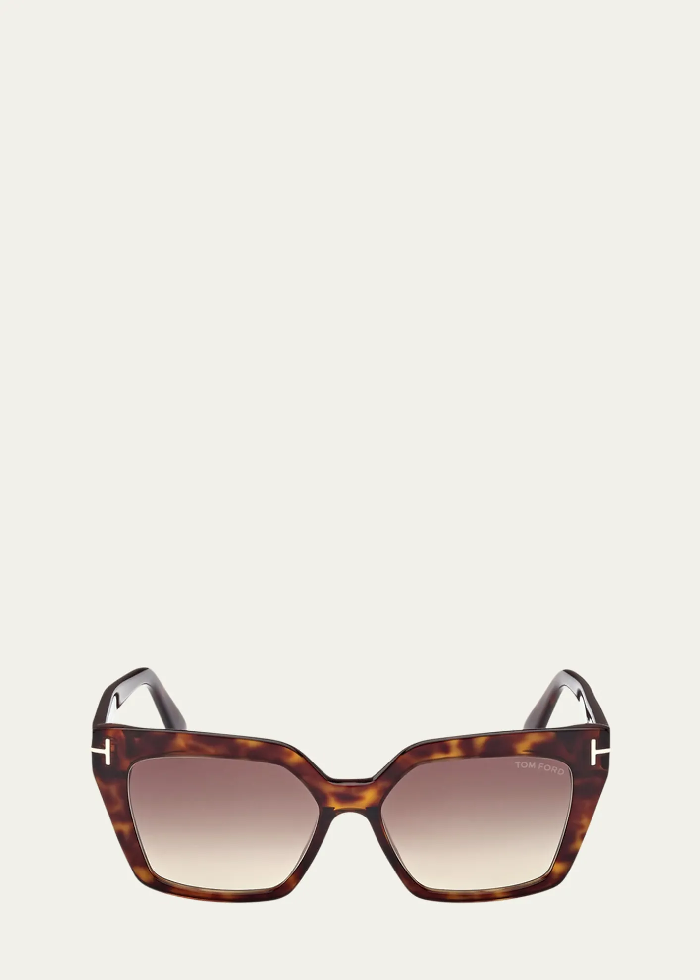 TOM FORDHavana Acetate Cat-Eye Sunglasses