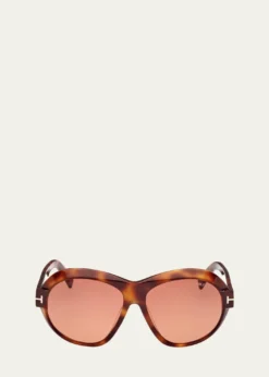 TOM FORDInger Acetate Round Sunglasses