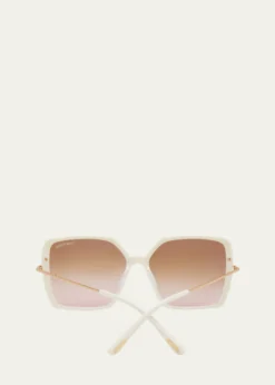 TOM FORDJoanna Amber Acetate Butterfly Sunglasses