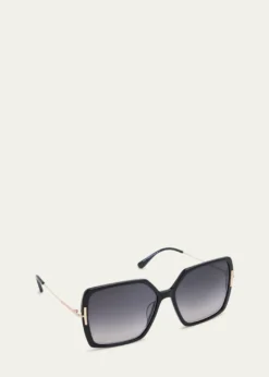 TOM FORDJoanna Mixed-Media Butterfly Sunglasses