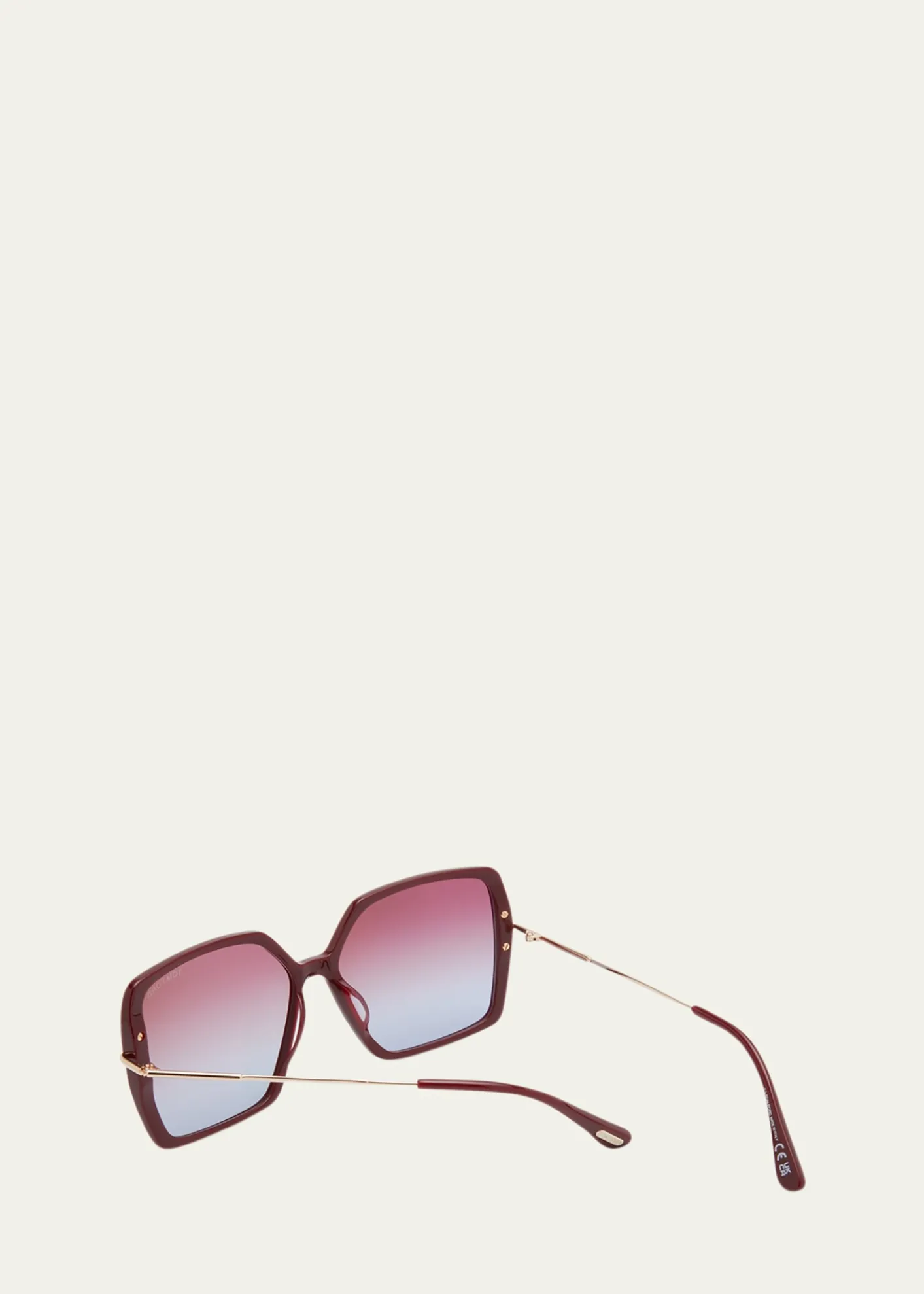 TOM FORDJoanna Mixed-Media Butterfly Sunglasses