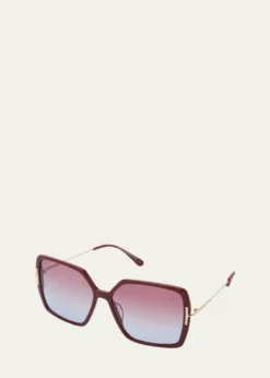 TOM FORDJoanna Mixed-Media Butterfly Sunglasses