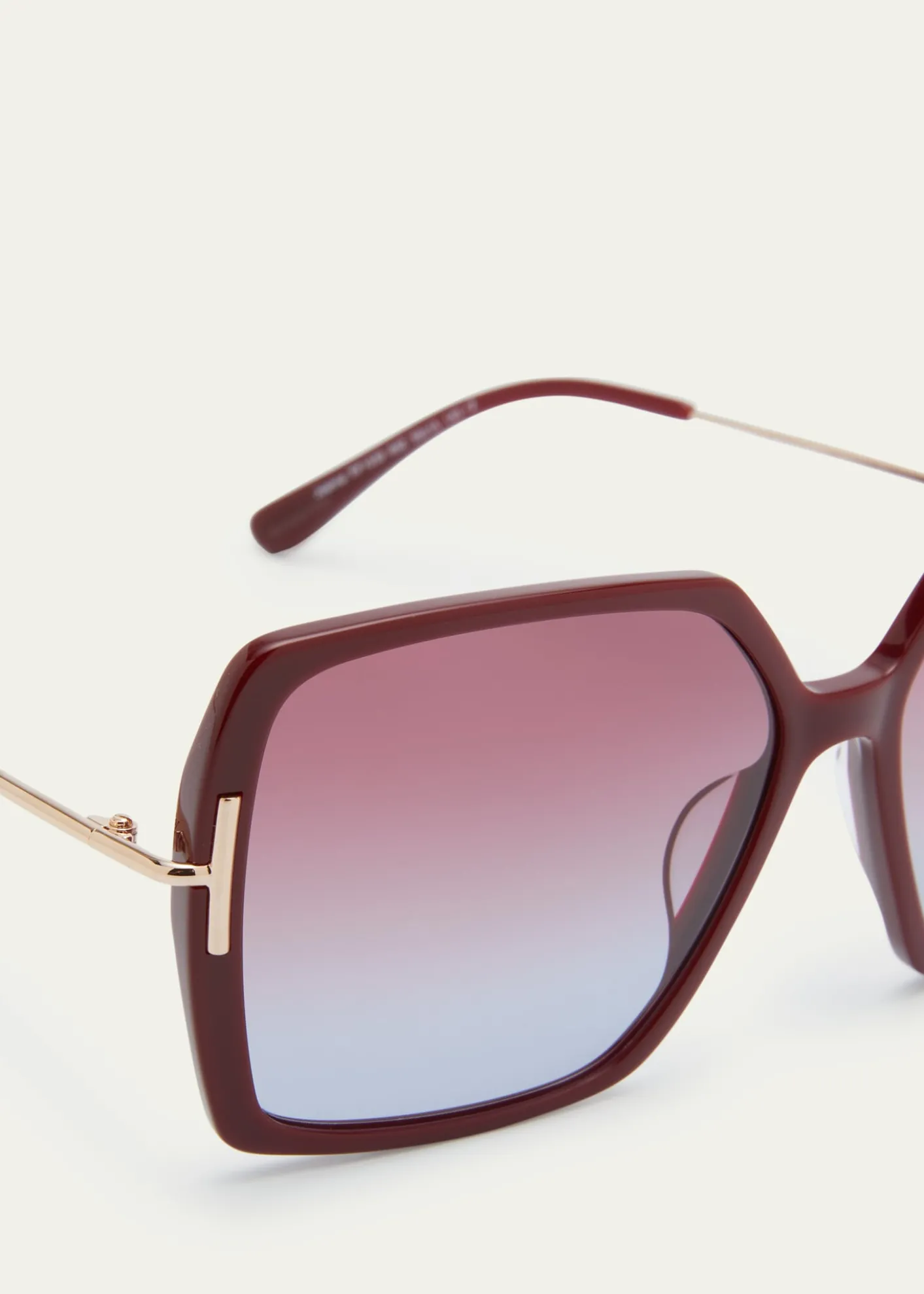 TOM FORDJoanna Mixed-Media Butterfly Sunglasses