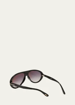 TOM FORDMen's Camillo-02 T-Logo Oval Sunglasses