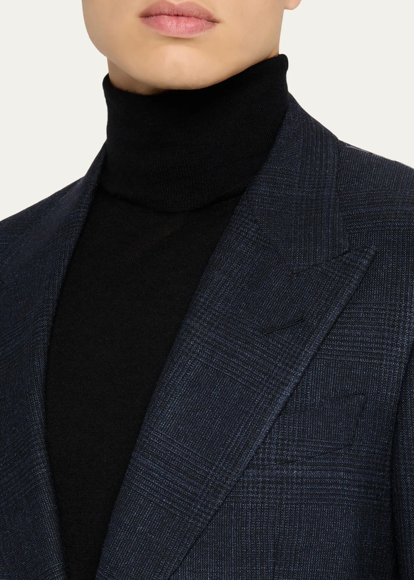 TOM FORDMen's Check Single-Breasted Suit