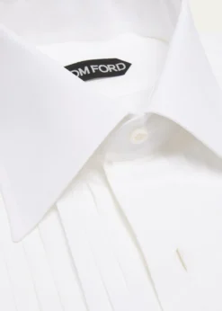 TOM FORDMen's Cotton Plisse Dress Shirt