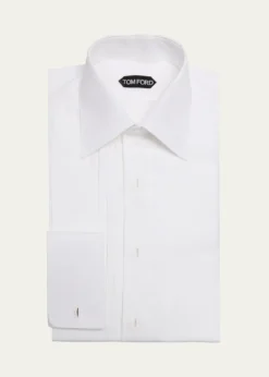TOM FORDMen's Cotton Plisse Dress Shirt
