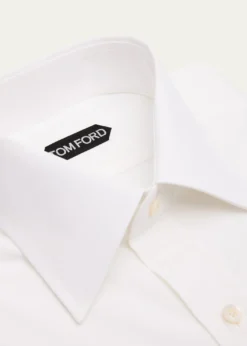 TOM FORDMen's Cotton Point-Collar Dress Shirt