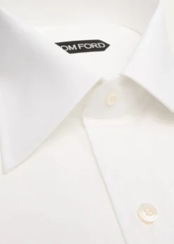 TOM FORDMen's Cotton Point-Collar Dress Shirt