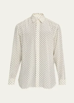 TOM FORDMen's Crepe de Chine Silk Paisley Dress Shirt