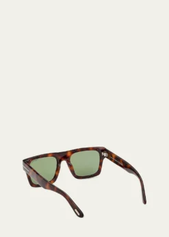 TOM FORDMen's Cyrus 02 53mm Square Acetate Sunglasses
