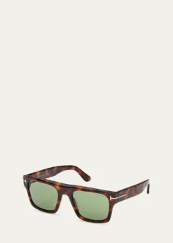 TOM FORDMen's Cyrus 02 53mm Square Acetate Sunglasses